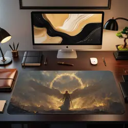 Celestial Angel Overseer Themed Playmat | Unofficial MTG Playmat - Image 2