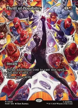 1x Thrill of Possibility - Extended Art NM Eng MTG - Marvel Universe - Image 1