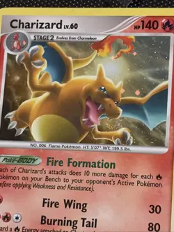 Pokemon Card TCG Charizard 1/99 Holo Rare Platinum Arceus Swirl Very Light Play - Image 3