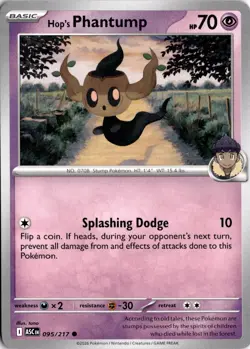 Hop's Phantump 095/217 ME: Ascended Heroes Pokemon Card TCG - Image 1