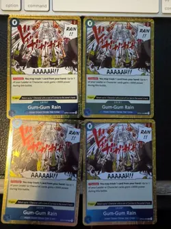 OP02-068 - Gum-Gum Rain One Piece TCG Card Game x4 Playset) - Image 1