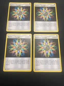 Pokemon Rainbow Energy 151/168 Playset 4x Four Cards x4 Lightly Played - Image 1