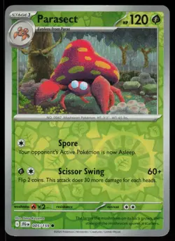 Parasect 005/159 Common Journey Together Pokemon Reverse Holo Near Mint - Image 1