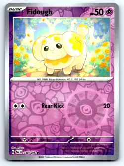 Pokemon Fidough SV: Paldean Fates PAF Reverse Holo 038/091 NM TCG - Image 1