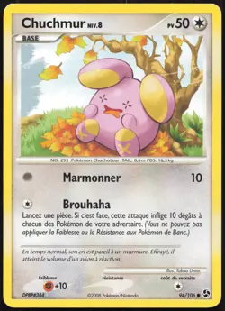 Carte Pokemon Chuchmur 94/106 Duels au sommet Francais - Image 1