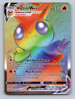 Pokemon TCG Victini VMAX (Secret) Holo Secret Rare SWSH05: Battle Styles 165/163 - Image 1
