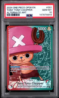 2024 ONE PIECE OP08-TWO LEGENDS #001 TONY TONY CHOPPER ALTERNATE ART PSA 10 - Image 1