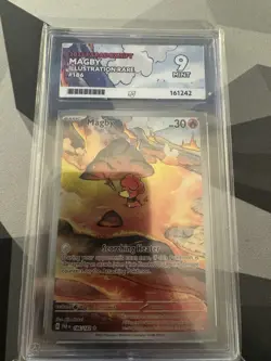 Pokemon TCG Paradox Rift Magby Illustration Rare 186/182 ACE 9 - Image 1