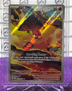2023 SCARLET & VIOLET PARADOX RIFT POKEMON CARD MAGBY # 186/182 FULL ART - Image 1