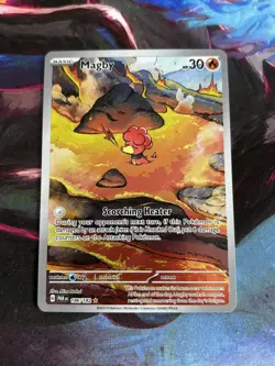 The Pokemon Company Magby 186/182 Paradox Rift Illustration Rare Holo Eng - Image 1