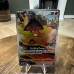 Pokemon TCG Magby 186/182 SV04 Paradox Rift Illustration Rare Holo Basic Eng - Image 1