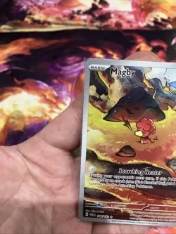 Pokemon TCG Magby Paradox Rift 186/182 Holo Illustration Rare IR NM - Image 2