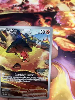 Pokemon TCG Magby Paradox Rift 186/182 Holo Illustration Rare IR NM - Image 3