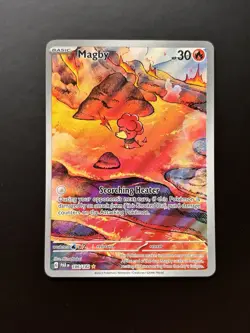 Pokemon TCG Magby 186/182 Illustration Rare - Paradox Rift NM - Image 1
