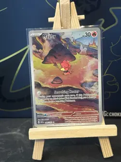 Pokemon TCG Magby 186/182 Paradox Rift Illustration Rare Card - Image 1
