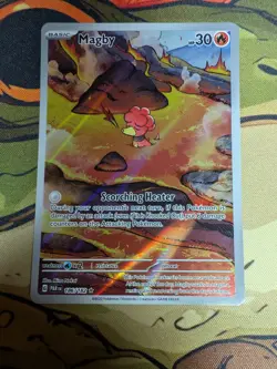 Pokemon TCG Magby Card 186/182 Paradox Rift Illustration Rare - Image 1