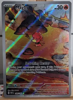 Pokemon TCG Magby 186/182 Illustration Rare - Paradox Rift - Image 1