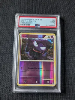Gastly 63 PSA 9 Reverse Foil Holo Triumphant Graded Pokemon Card - Image 1
