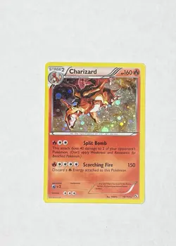 Pokemon Charizard Holo 19/113 Legendary Treasures Rare Fire Type Card - Image 3