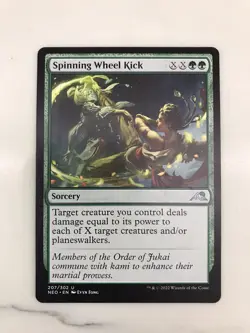 Spinning Wheel Kick MTG Magic the Gathering Card NM Near Mint Neon Dynasty NEO - Image 1