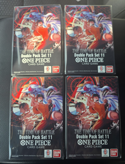Bandai One Piece Card Game The Time of Battle Double Pack Set 11 Sealed Lot Of 4 - Image 1