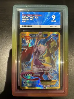 Pokemon XY Breakthrough Mewtwo EX Card 163/162 Ace 9 Mint - Image 1