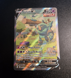 Pokemon TCG Evolving Skies Golurk v Holo Card Alternative Art Ultra Rare 182/203 - Image 1