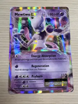 Pokemon Mewtwo EX TCG 52/108 XY Evolutions Extended Art Ultra Rare Holo Card - Image 1