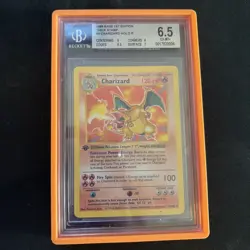 Pokemon Charizard Holo 1st Edition Card 4/102 Shadowless BGS 6.5 EX-MT+ - Image 1
