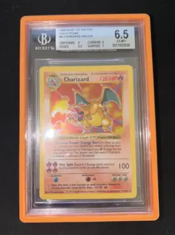 Pokemon Charizard Holo 1st Edition Card 4/102 Shadowless BGS 6.5 EX-MT+ - Image 3