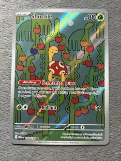 Shuckle 136/132 Illustration Rare Pokemon Card Full Art Holo NM - Image 1