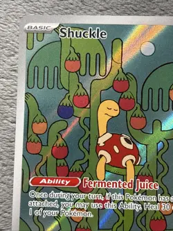Shuckle 136/132 Illustration Rare Pokemon Card Full Art Holo NM - Image 4