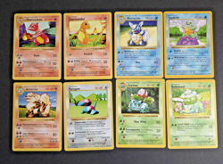 1999 Wotc Base Set Shadowless Lot 8 Cards Squirtle, Wartortle, Bulbasaur, etc LP - Image 1