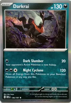 136/197 DARKRAI | RARE HOLO | OBSIDIAN FLAMES POKEMON CARD - Image 1