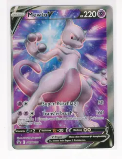 ~DE~ German OC Mewtu V (Mewtwo) SwSH229 Go Promo Pokemon Card (z1) - Image 1