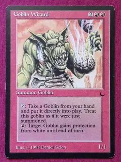 Magic The Gathering THE DARK GOBLIN WIZARD red card MTG - Image 1
