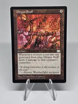 Magic The Gathering TCG Dingus Staff Weatherlight Regular MTG Vintage 1997 - Image 1
