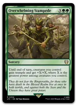 Overwhelming Stampede #254 (NM) Lord of the Rings LTC Magic MTG - Image 1