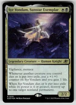 Syr Vondam, Sunstar Exemplar Foil Rare Edge of Eternities 231 MTG Near Mint 2025 - Image 1