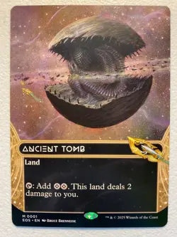 MTG 1x BORDERLESS Ancient Tomb 1 Edge of Eternities: Stellar Sights Magic x1 NM - Image 1