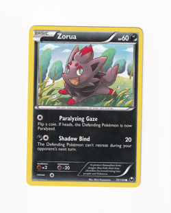 Zorua 70/108 B&W Dark Explorers Regular Non Holo Pokemon Moderately Played MP - Image 1