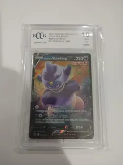 GALARIAN SLOWKING V 2021 Pokemon Sword and Shield Chilling Reign #99 HOLO URR - Image 3
