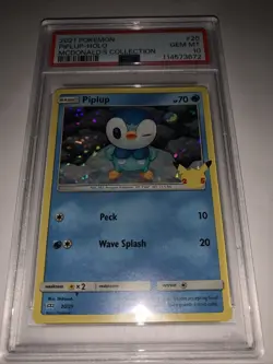 2021 POKEMON MCDONALD'S COLLECTION #20 PIPLUP-HOLO PSA 10 - Image 1