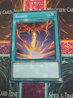 Yugioh Raigeki (Alternate Art) MP24-EN056 Prismatic Secret Rare 1st Edition NM - Image 1