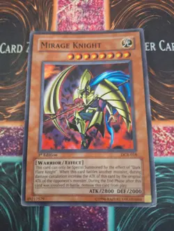Yugioh Mirage Knight DCR-018 Super Rare 1st Edition Moderately Played - Image 1