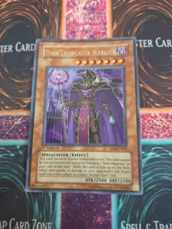 Yugioh Dark Eradicator Warlock SD6-EN001 Ultra Rare 1st Edition Near Mint - Image 1
