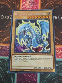Yugioh Blue-Eyes White Dragon MP22-EN266 Prismatic Secret Rare 1st Edition NM - Image 1