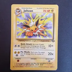 20/64 Jolteon HP Jungle Regular Rare Pokemon TCG Card - Image 1
