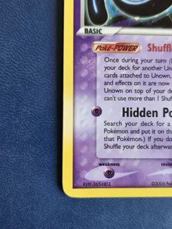 Unown M/28 Holo Rare Pokemon Card EX Unseen Forces 2005 - NM - Image 5