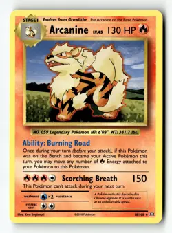 Pokemon Card Arcanine LP XY - Evolutions 18/108 - Image 1